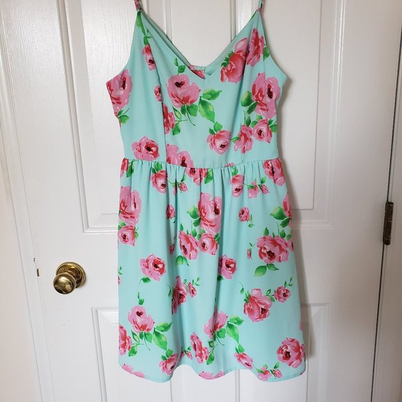 Bo Bel Aqua Dress Size Medium - Picture 1 of 9